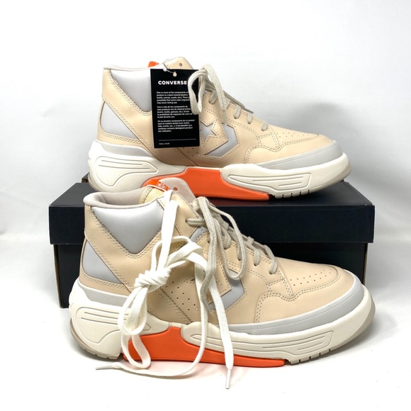 Converse Weapon CX Shoes Mid Top Grey Egret Leather Women’s Size Sneaker 171605C - Picture 5 of 11